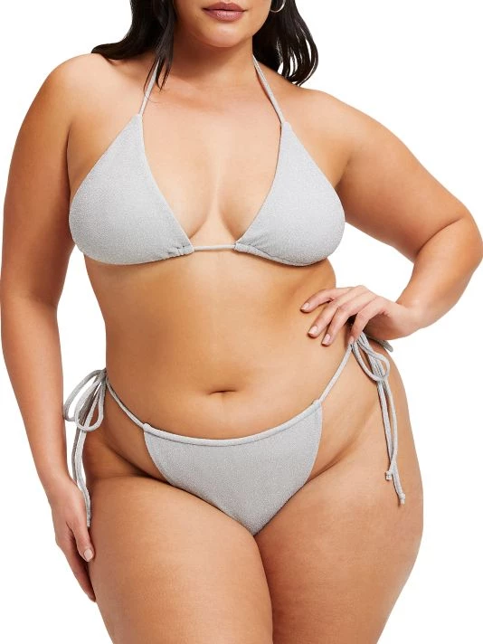 GOOD AMERICAN Sparkle Tiny Ties Bikini Top 9 GOOD AMERICAN Sparkle Tiny Ties Bikini Top - Image 9