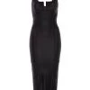 GOOD AMERICAN Scuba Corset Midi-Dress