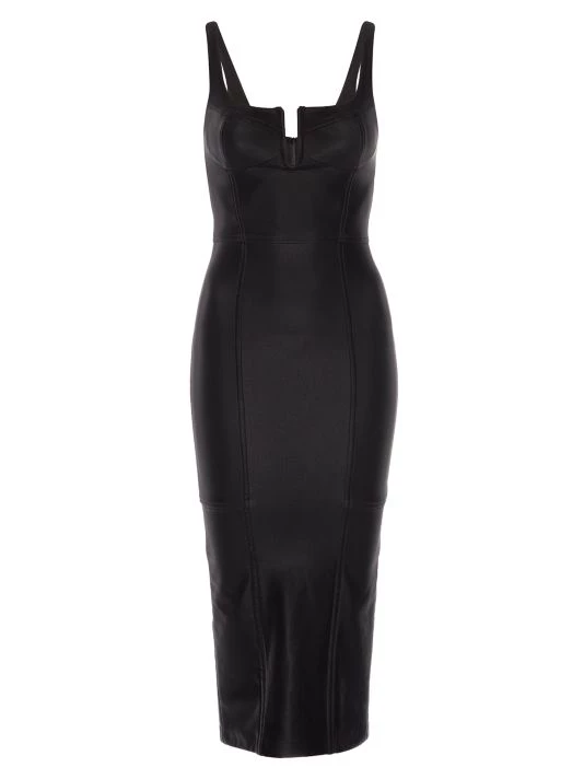 GOOD AMERICAN Scuba Corset Midi-Dress 1 GOOD AMERICAN Scuba Corset Midi-Dress