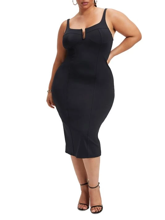 GOOD AMERICAN Scuba Corset Midi-Dress 3 GOOD AMERICAN Scuba Corset Midi-Dress - Image 3
