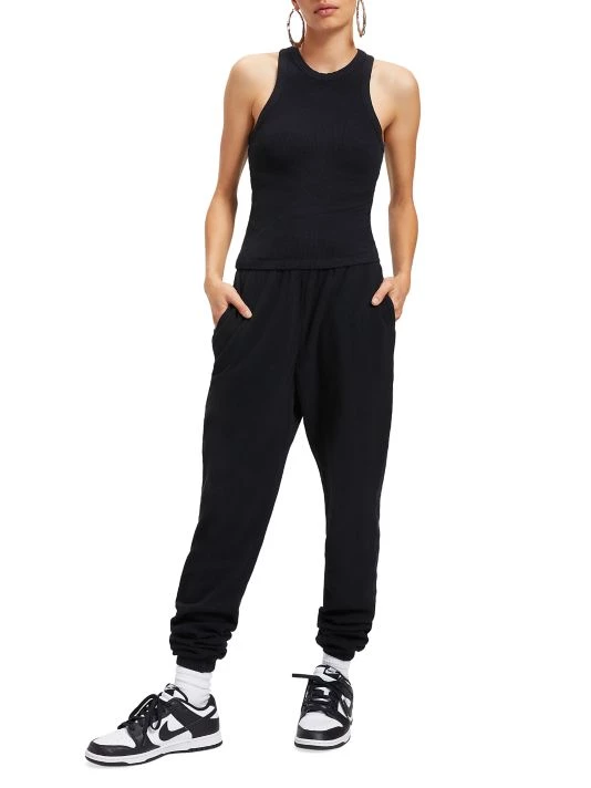 GOOD AMERICAN High-Neck Thermal Tank Black 2 GOOD AMERICAN High-Neck Thermal Tank Black - Image 2