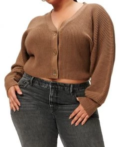 GOOD AMERICAN Heavy Rib-Knit Cropped Cardigan 12 GOOD AMERICAN Heavy Rib-Knit Cropped Cardigan -GOOD AMERICAN Sales unnamed file 1115