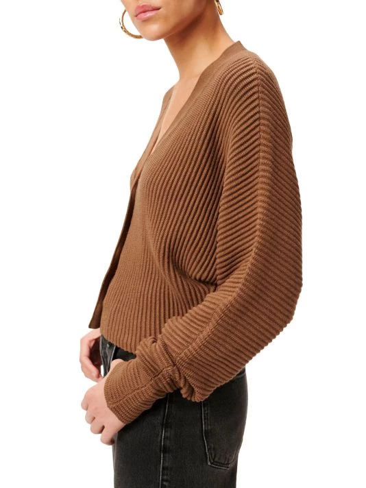 GOOD AMERICAN Heavy Rib-Knit Cropped Cardigan 5 GOOD AMERICAN Heavy Rib-Knit Cropped Cardigan - Image 5