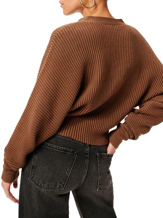 GOOD AMERICAN Heavy Rib-Knit Cropped Cardigan 6 GOOD AMERICAN Heavy Rib-Knit Cropped Cardigan - Image 6