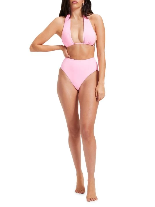 GOOD AMERICAN Good Waist Bikini Bottom Sugar Pink 2 GOOD AMERICAN Good Waist Bikini Bottom Sugar Pink - Image 2