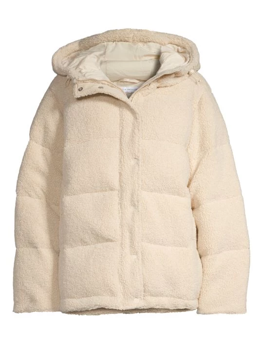 GOOD AMERICAN Faux Shearling Cocoon Puffer Jacket 1 GOOD AMERICAN Faux Shearling Cocoon Puffer Jacket