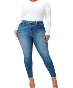 GOOD AMERICAN Good Legs High-Rise Distressed Stretch Skinny Jeans -GOOD AMERICAN Sales unnamed file 1186
