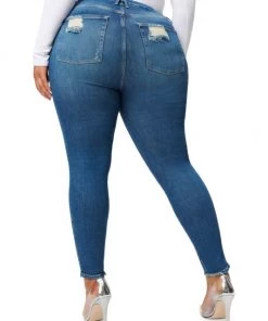 GOOD AMERICAN Good Legs High-Rise Distressed Stretch Skinny Jeans -GOOD AMERICAN Sales unnamed file 1192