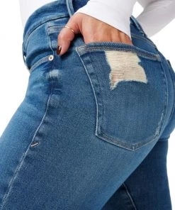 GOOD AMERICAN Good Legs High-Rise Distressed Stretch Skinny Jeans -GOOD AMERICAN Sales unnamed file 1193