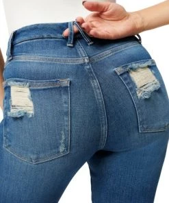 GOOD AMERICAN Good Legs High-Rise Distressed Stretch Skinny Jeans -GOOD AMERICAN Sales unnamed file 1194