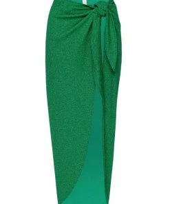 GOOD AMERICAN Glitter Tie Sarong Silver -GOOD AMERICAN Sales unnamed file 12