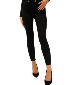 GOOD AMERICAN The Insider High-Rise Frayed Step-Hem Stretch Kick-Flare Jeans -GOOD AMERICAN Sales unnamed file 124