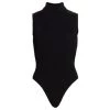 GOOD AMERICAN Ribbed Mockneck Bodysuit Tusk