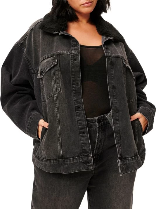 GOOD AMERICAN Good Oversized Trucker Jacket 7 GOOD AMERICAN Good Oversized Trucker Jacket - Image 7