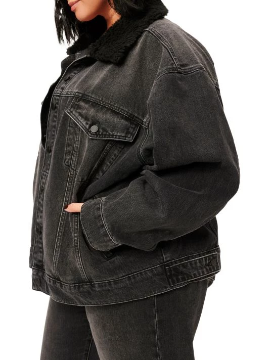 GOOD AMERICAN Good Oversized Trucker Jacket 8 GOOD AMERICAN Good Oversized Trucker Jacket - Image 8