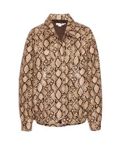 GOOD AMERICAN Oversized Faux Python Trucker Jacket Golden Snake -GOOD AMERICAN Sales unnamed file 1334