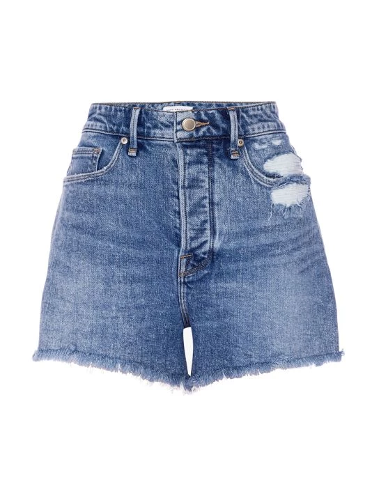 GOOD AMERICAN The Bombshell High-Rise Denim Shorts 1 GOOD AMERICAN The Bombshell High-Rise Denim Shorts