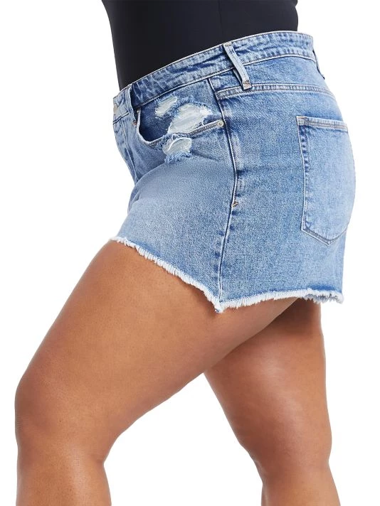 GOOD AMERICAN The Bombshell High-Rise Denim Shorts 8 GOOD AMERICAN The Bombshell High-Rise Denim Shorts - Image 8