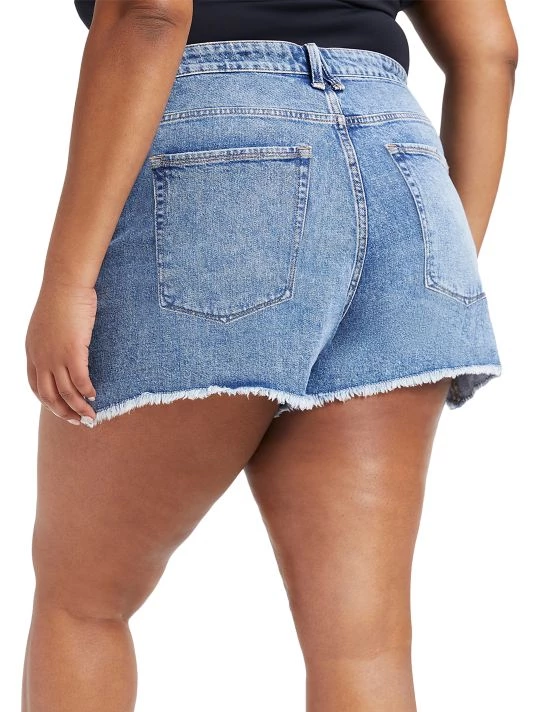 GOOD AMERICAN The Bombshell High-Rise Denim Shorts 9 GOOD AMERICAN The Bombshell High-Rise Denim Shorts - Image 9