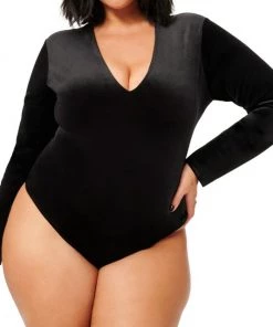 GOOD AMERICAN Velvet Plunging V-Neck Bodysuit 21 GOOD AMERICAN Velvet Plunging V-Neck Bodysuit -GOOD AMERICAN Sales unnamed file 1385