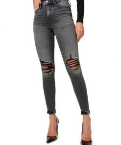 GOOD AMERICAN Good Waist High-Rise Distressed Stretch Skinny Jeans -GOOD AMERICAN Sales unnamed file 1389