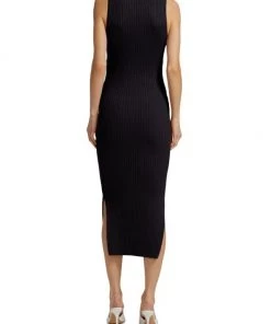 GOOD AMERICAN Belted Cotton Rib-Knit Midi-Dress -GOOD AMERICAN Sales unnamed file 139