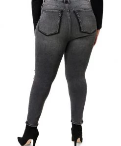 GOOD AMERICAN Good Waist High-Rise Distressed Stretch Skinny Jeans -GOOD AMERICAN Sales unnamed file 1394