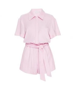 GOOD AMERICAN Belted Terry Romper Iced Pink -GOOD AMERICAN Sales unnamed file 1441