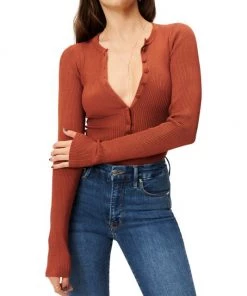 GOOD AMERICAN Ribbed Henley Bodysuit -GOOD AMERICAN Sales unnamed file 1494