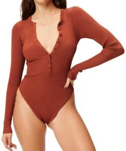GOOD AMERICAN Ribbed Henley Bodysuit -GOOD AMERICAN Sales unnamed file 1500