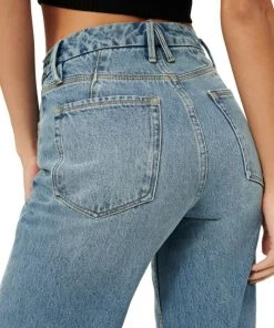 GOOD AMERICAN Good High-Rise Distressed Straight-Leg Jeans -GOOD AMERICAN Sales unnamed file 1505