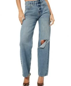 GOOD AMERICAN Good High-Rise Distressed Straight-Leg Jeans -GOOD AMERICAN Sales unnamed file 1507