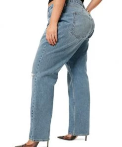 GOOD AMERICAN Good High-Rise Distressed Straight-Leg Jeans -GOOD AMERICAN Sales unnamed file 1511
