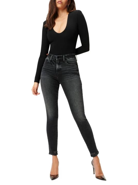 GOOD AMERICAN Good Legs High-Rise Shadow Stretch Skinny Jeans 2 GOOD AMERICAN Good Legs High-Rise Shadow Stretch Skinny Jeans - Image 2