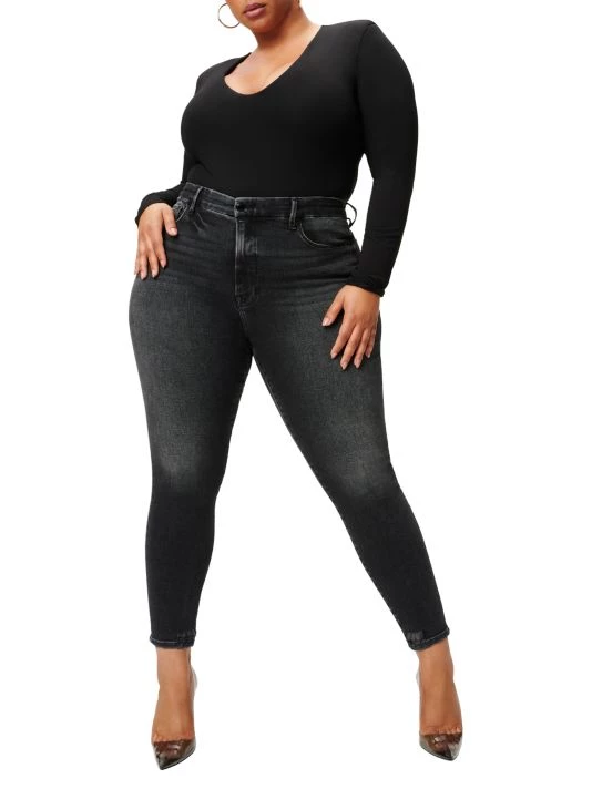 GOOD AMERICAN Good Legs High-Rise Shadow Stretch Skinny Jeans 3 GOOD AMERICAN Good Legs High-Rise Shadow Stretch Skinny Jeans - Image 3