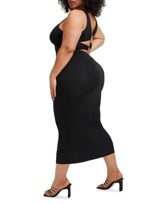 GOOD AMERICAN Good Touch Plunge Midi-Dress 7 GOOD AMERICAN Good Touch Plunge Midi-Dress - Image 7