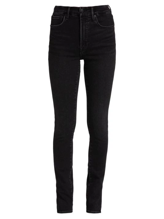 GOOD AMERICAN Good Legs Slit High-Waisted Skinny Jeans 1 GOOD AMERICAN Good Legs Slit High-Waisted Skinny Jeans