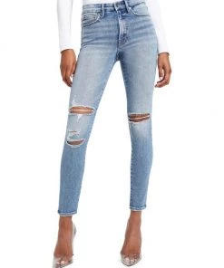 GOOD AMERICAN Good Legs Distressed High-Rise Skinny Jeans -GOOD AMERICAN Sales unnamed file 1578