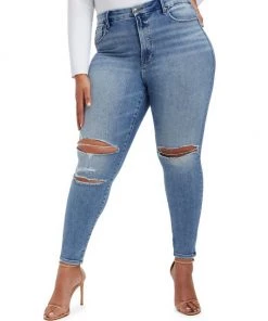 GOOD AMERICAN Good Legs Distressed High-Rise Skinny Jeans -GOOD AMERICAN Sales unnamed file 1581