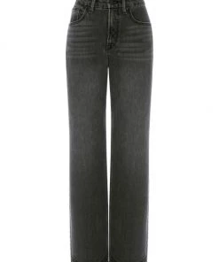 GOOD AMERICAN Good '90s High-Rise Straight-Leg Jeans