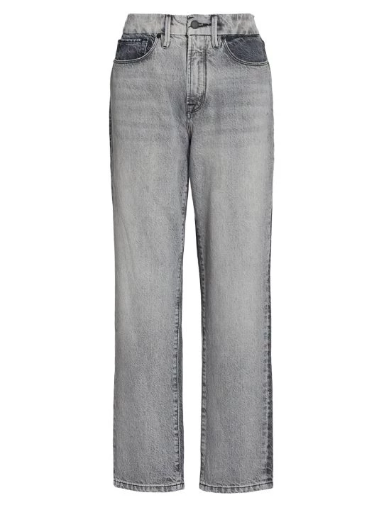 GOOD AMERICAN Good Vintage High-Rise Two-Tone Skinny Jeans 1 GOOD AMERICAN Good Vintage High-Rise Two-Tone Skinny Jeans