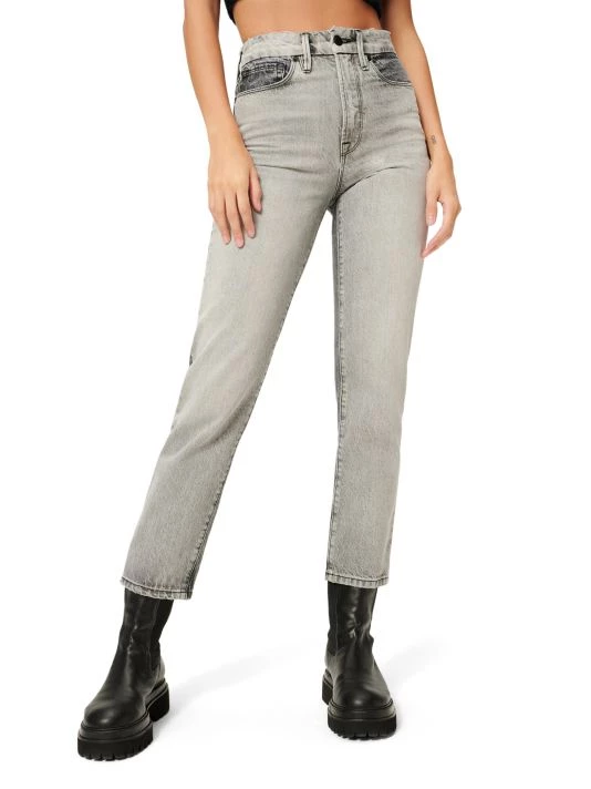 GOOD AMERICAN Good Vintage High-Rise Two-Tone Skinny Jeans 3 GOOD AMERICAN Good Vintage High-Rise Two-Tone Skinny Jeans - Image 3