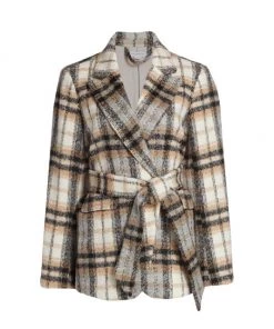 GOOD AMERICAN Plaid Boxy Blazer