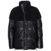 GOOD AMERICAN Faux Leather Cocoon Puffer Jacket