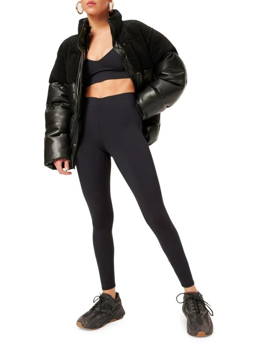 GOOD AMERICAN Faux Leather Cocoon Puffer Jacket 2 GOOD AMERICAN Faux Leather Cocoon Puffer Jacket - Image 2