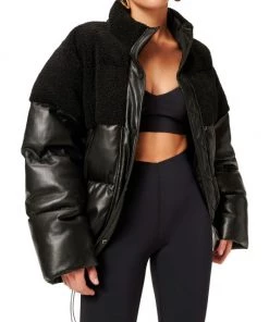 GOOD AMERICAN Faux Leather Cocoon Puffer Jacket 13 GOOD AMERICAN Faux Leather Cocoon Puffer Jacket -GOOD AMERICAN Sales unnamed file 1695