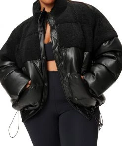 GOOD AMERICAN Faux Leather Cocoon Puffer Jacket 16 GOOD AMERICAN Faux Leather Cocoon Puffer Jacket -GOOD AMERICAN Sales unnamed file 1698