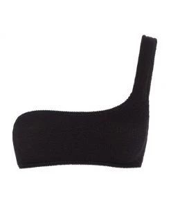 GOOD AMERICAN Always Fits One-Shoulder Bikini Top Summer Green