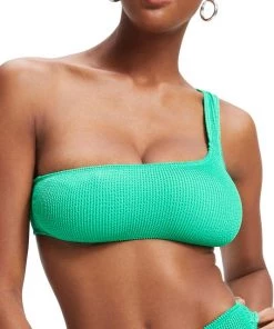 GOOD AMERICAN Always Fits One-Shoulder Bikini Top Summer Green -GOOD AMERICAN Sales unnamed file 1705