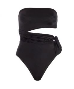 GOOD AMERICAN Side Tie One-Piece Swimsuit Black -GOOD AMERICAN Sales unnamed file 1710